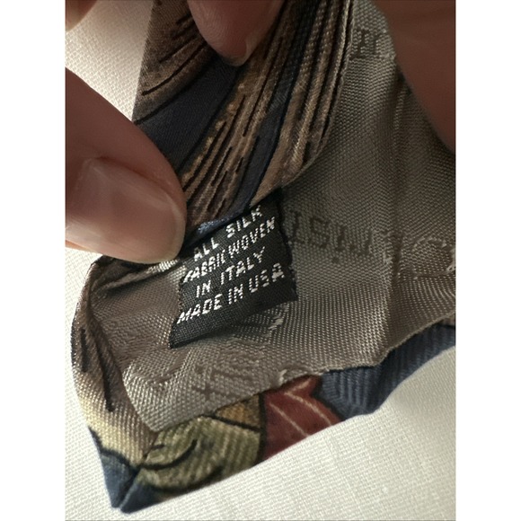 Christian Dior men's necktie floral‎ Blue Designer Silk Wedding Dressy Classic - Picture 4 of 5